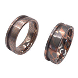 Superconductor cut in 45-degree angle in small and large filaments with offset inlay channel ring core