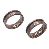 Superconductor cut in 45-degree angle in small and large filaments with offset inlay channel ring core