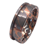 Superconductor cut in 45-degree angle in small and large filaments with offset inlay channel ring core