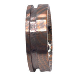 Superconductor cut in 45-degree angle in small and large filaments with offset inlay channel ring core