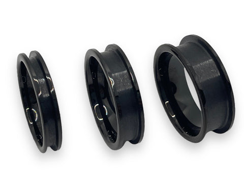 Black plated Tungsten ring core - ringsupplies.com