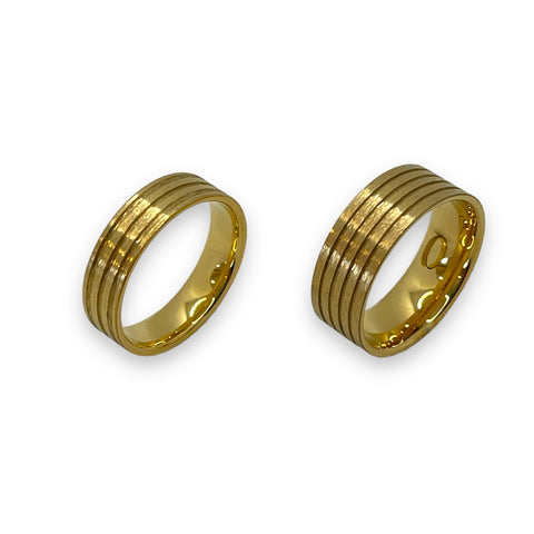 Gold plated tungsten Flat Comfort ring core