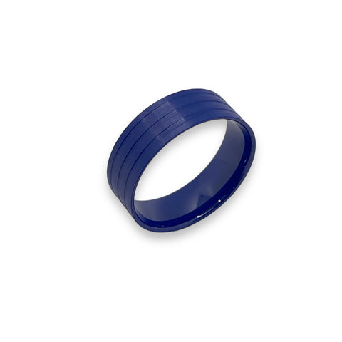 Blue ceramic flat ring core in 8 mm width
