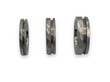 Offset hammered Tungsten inlay ring core