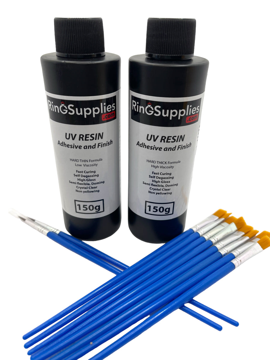 UV Resin finish Thick and Thin formula, UV curing lights –