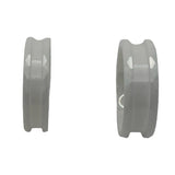 Hammered White Ceramic ring cores