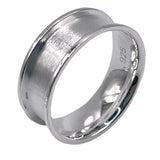 .925 Sterling Silver channel ring cores