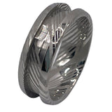 Rounded edge Stainless Damascus Channel ring core 8mm total width