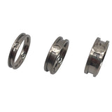 Cup and inlay channels titanium ring core 4 mm total