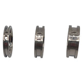 Cup and inlay channels titanium ring core 4 mm total