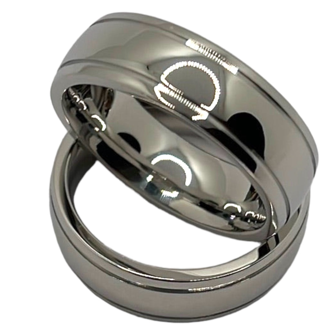 Cobalt chrome domed with small accent lines ZSK7024