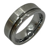 Tungsten Offset inlay single 2mm channel ring core