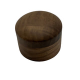 Round walnut ring box - small