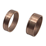 Rose Gold plated Tungsten thin line outside ring core