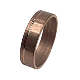 Rose Gold plated Tungsten thin line outside ring core