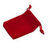 Velvet ring pouch for rings - red