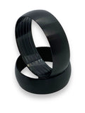 Black Titanium Brushed finish round dome, outside ring core for interior inlaying 6 mm, 8 mm - ringsupplies.com