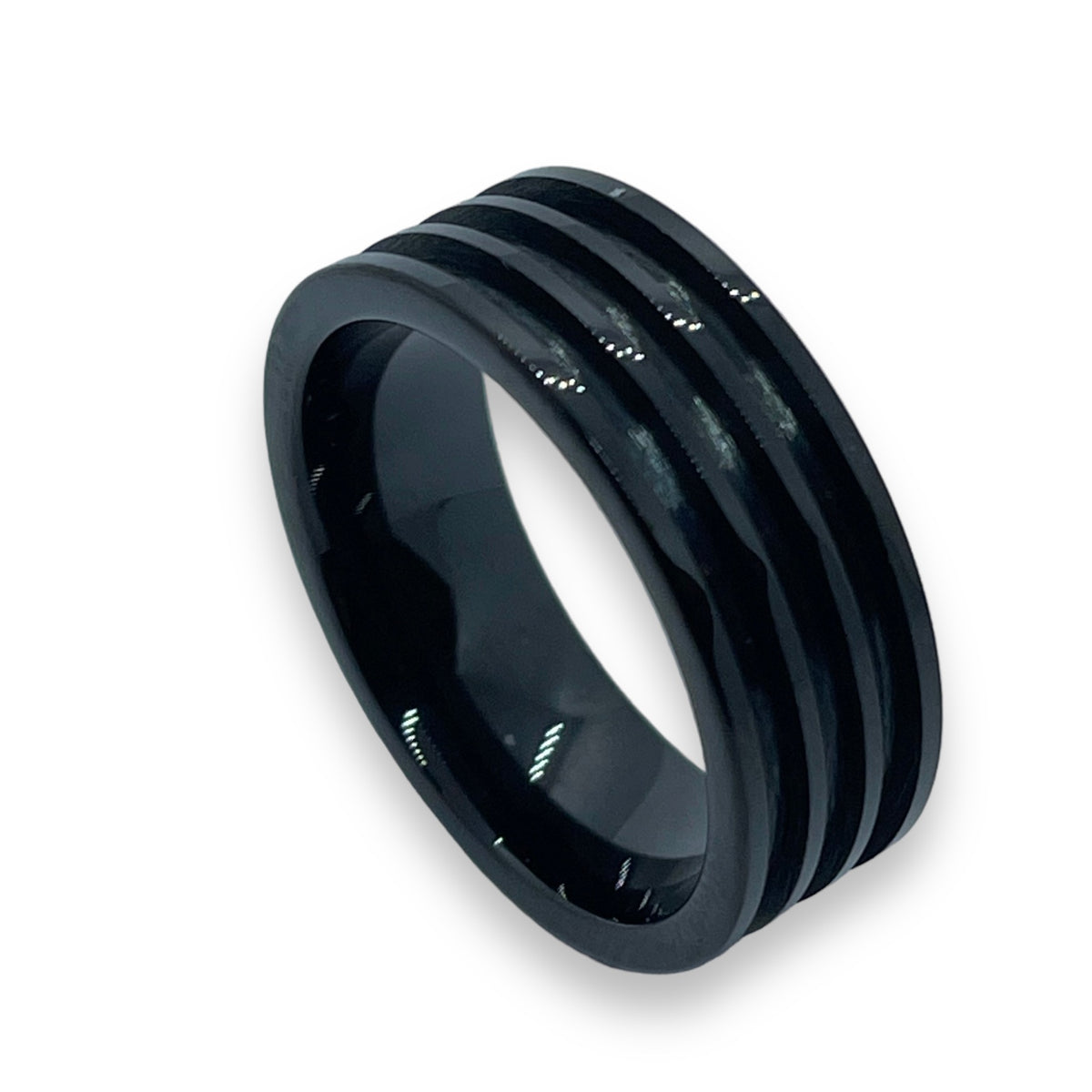 3 Channel Black Tungsten Plated Ring Core – Ringsupplies.com