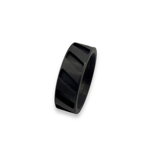 Carbon fiber angled rectangle inlay pattern ring core