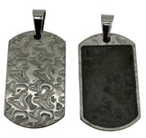 Dog tag inlay design pendant