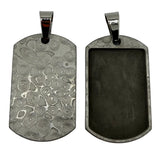 Dog tag inlay design pendant