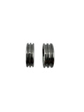 Tungsten double inlay channel ring core 6mm, 8mm total width options