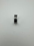 Tungsten double inlay channel ring core 6mm, 8mm total width options