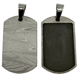 Dog tag inlay design pendant