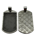 Dog tag inlay design pendant