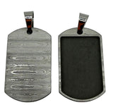 Dog tag inlay design pendant