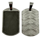 Dog tag inlay design pendant