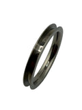 Titanium narrow edges inlay channel ring core