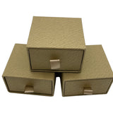 Pack of Wood grain textured paper ring boxes