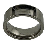Rectangle pocket inlay titanium inlay ring