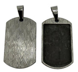 Dog tag inlay design pendant