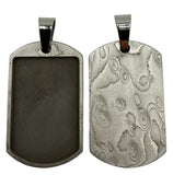 Dog tag inlay design pendant