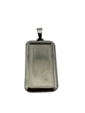 Dog tag inlay pendant and chains, Carbon Fiber, Titanium, Black Titanium
