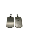 Dog tag inlay design pendant