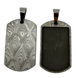 Dog tag inlay design pendant
