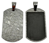 Dog tag inlay design pendant