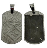Dog tag inlay design pendant