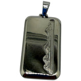 Dog tag inlay pendant, chains