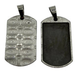Dog tag inlay design pendant