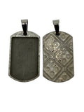Dog tag inlay design pendant