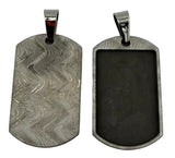 Dog tag inlay design pendant