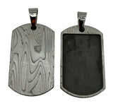 Dog tag inlay design pendant