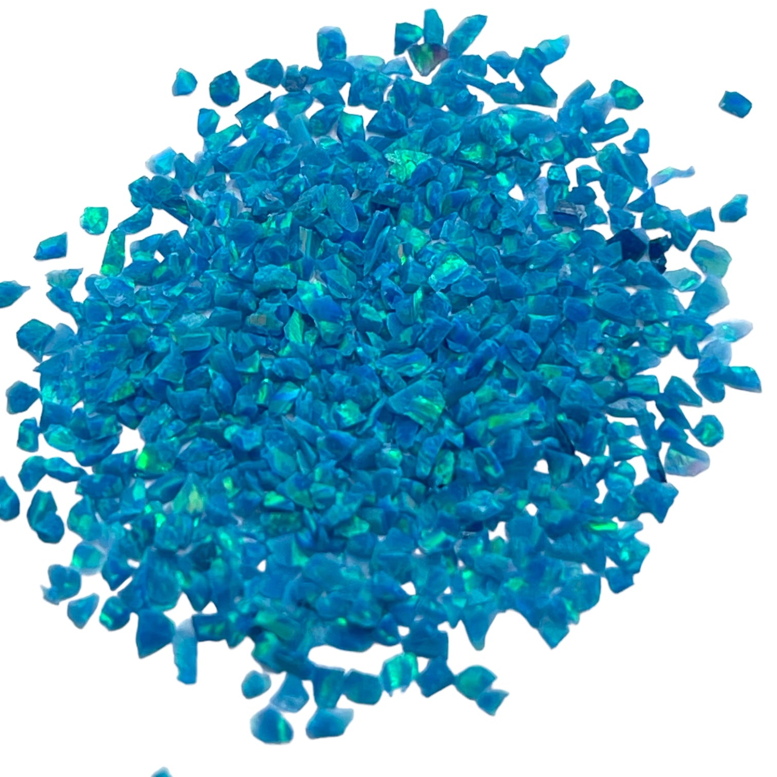 Peacock Blue Crushed Opal