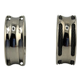 Stainless Steel ring core with 2 channels for inlay and stainless cables ZBL-6307U