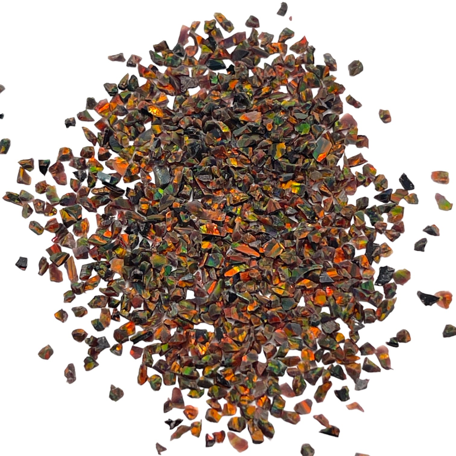 Black Fire Crushed Opal