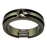 Titanium 2 channel semi set ring core ZBL-1503A